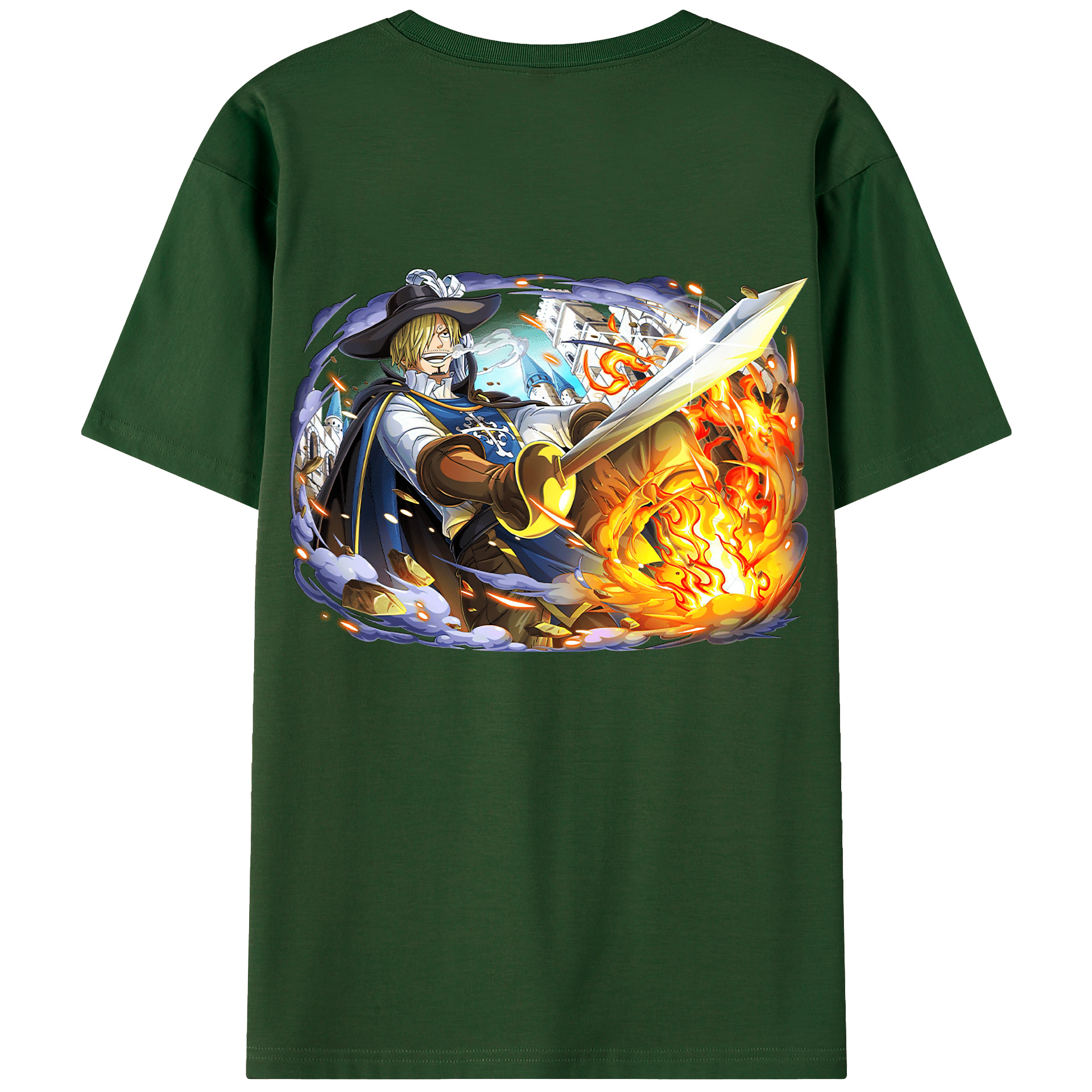 ワンピース サンジ ONE PIECE Sanji 綿100％半袖Tシャツ（背面プリント）